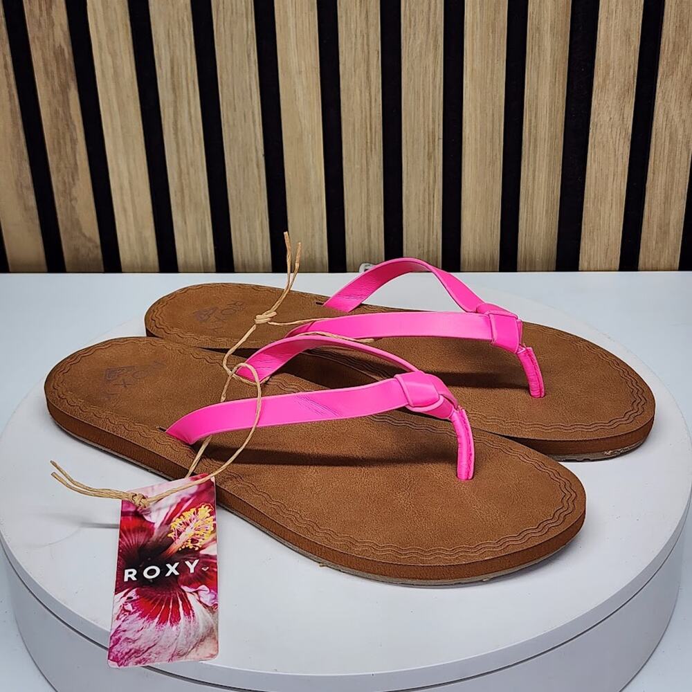 NEW - Roxy Luv Me Knot Women’s Flip Flop Sandals Platform Casual Size 10